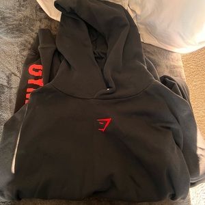 Gymshark Black and Red Slice Hoodie